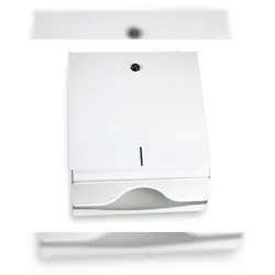 Plock GmbH Papierhandtuchspender Funny - Metall - weiß - abschließbar