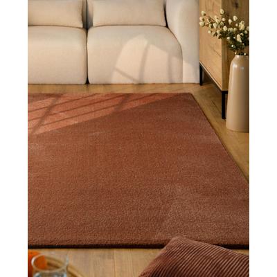 Teppich ESPRIT "Vegas - ESPRIT Kollektion", ziegel rot, B:160cm H:15mm L:230cm, Polypropylen, Teppiche, Teppich, Kurzflor, uni, gewebt, pflegeleicht, formstabil, für Fußbodenheizung