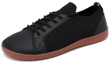 LightInthebox Men's Casual Barefoot Shoes – Lightweight Breathable White Sneakers with Lacing for Walking, Travel, and Everyday Comfort