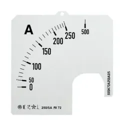 ABB SCL-A5-500/72 Amperemeter Skale Stromwandleranschluss 500/5A 2CSG122299R5011 SCLA550072