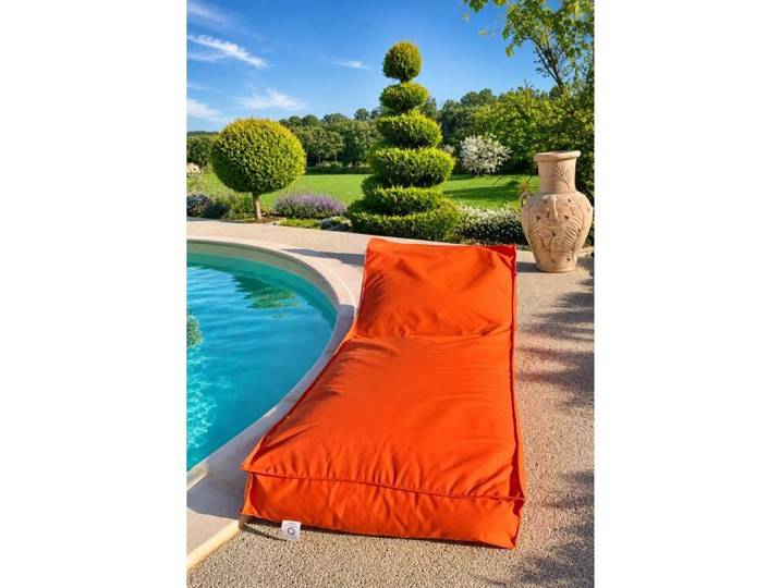 Matelas bain de soleil transat uni orange