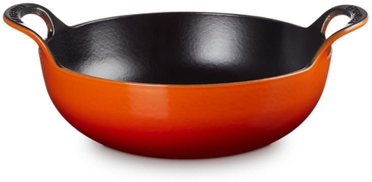 Kochtopf LE CREUSET "Balti Dish Ø 24 cm", rot (rotbraun), B:25cm H:11cm L:7,5cm Ø:24cm, Töpfe, Kochtopf rotbraun Ø 24cm + Höhe 11cm