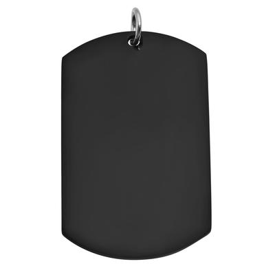 Dog Tag Anhänger AKZENT "Grace, langlebig", schwarz, Schmuckanhänger, Damen, Edelstahl