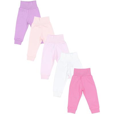 Pumphose TUPTAM "Pumphose Baby Lange Pumphose 5er Pack", Mädchen, Gr. 56, N-Gr, lila (flieder pink rosa beige), Obermaterial: 100% Baumwolle CO., Hosen