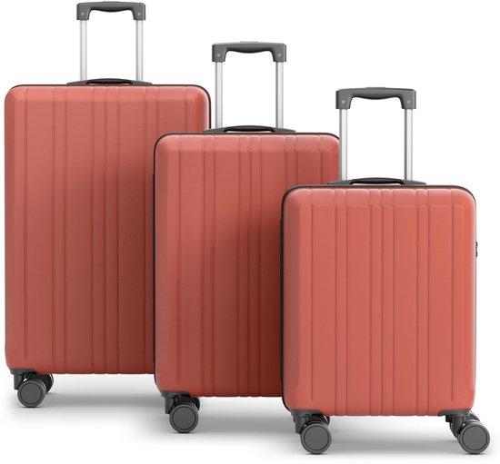 Koffer-Set, 3-teilig - Leichtes ABS-Material - Robuster Hartschalenkoffer - Leise Rollen - TSA-Schloss - Größen: XL/L/Handgepäck (100/60/36 Liter) - Reisekoffer