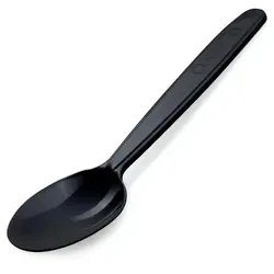 2000 Mehrweg-Besteck Löffel 185 mm Schwarz aus PP – Wiederverwendbar & Waschbar