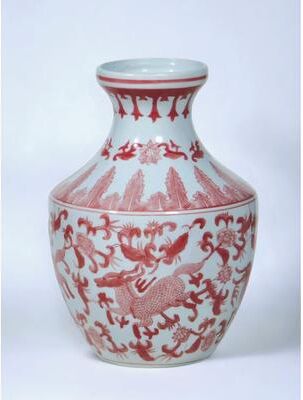 Orchard Creek Designs "14"" Porcelain Vase with Floral Design"