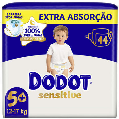 Dodot Fraldas de Bebé Sensitive 12-17 kg T5+ 44 un
