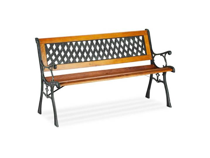 Relaxdays Gartenbank Flechtdesign