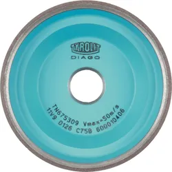 TYROLIT Kunstharzgebunden Diamant für den Trockenschliff DxTxH 75x30x20 Für Hartmetall, Form: 11V9, Art. 249717