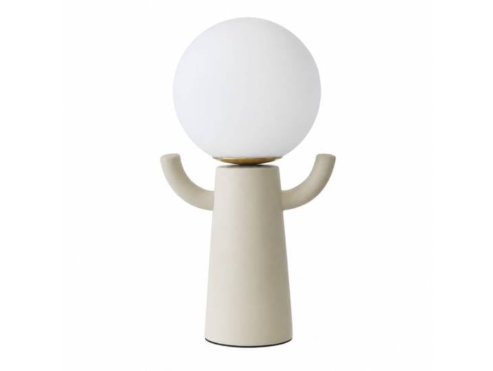 Lampe en céramique blanc cassé