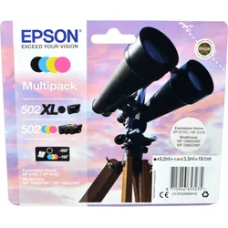 4 Epson Tinten C13T02W940 Multipack KCMY 502XL 502