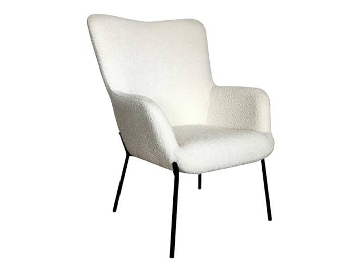 möbelando Relaxsessel >Glasgow< in Weiss, Stoff - 70x98x79cm (BxHxT)