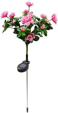 Rare Purchases Outdoor Landscape Light For Lawn Patio, New LED Waterproof Solar Azalea Flowers Lights, Garden Path Decorative Lighting pink