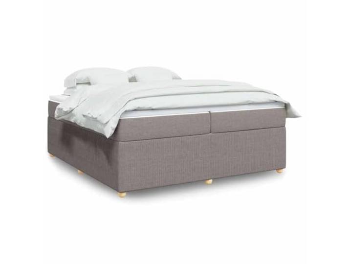 RJPLMFV Lattenrost mit Matratze, Taupe, 200 x 200 cm, Stoff Individuelle Taschenfedern, abnehmbarer Bezug, waschbar, individuelle Unterstützung, reduziert die Übertragung von Bewegung