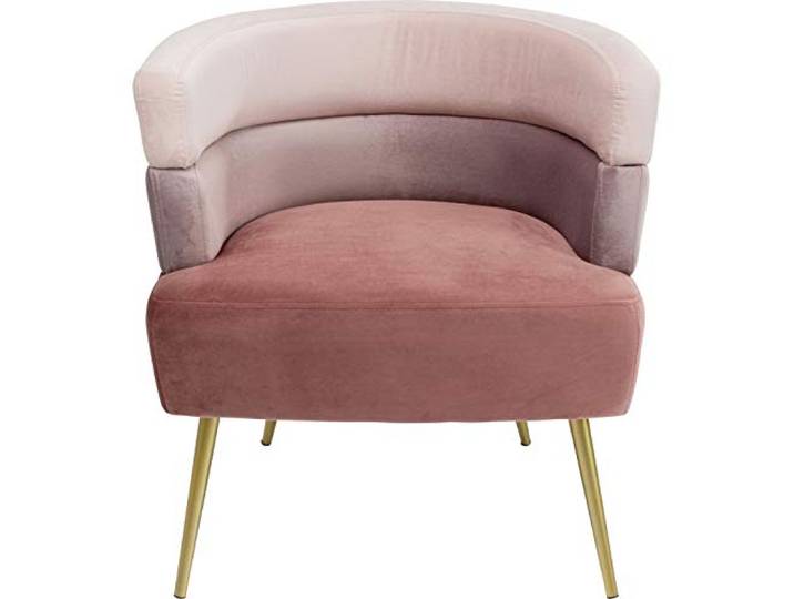 Kare Design Fauteuil Sandwich\, Rose/Or\, Aspect Velours\, Pieds Acier\, Style Élégante\, Fauteuils Cocktail\, Fauteil Salon\, Deco Intérieur\, Décoration Chambre\, Maison\, 74x65x64cm (H/L/P)