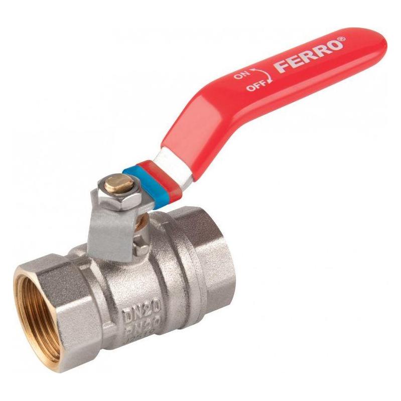 Ferron Nut-nut ball valve with F-Comfort lever 2 (21030143)