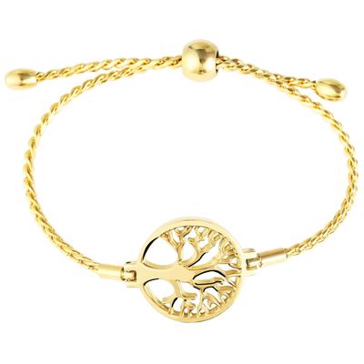 Armband ADELIA´S "Armband aus Edelstahl 20 cm", gold, Armbänder, Damen, 20cm, Edelstahl, Armband, Ein Geschenk, das Freude macht