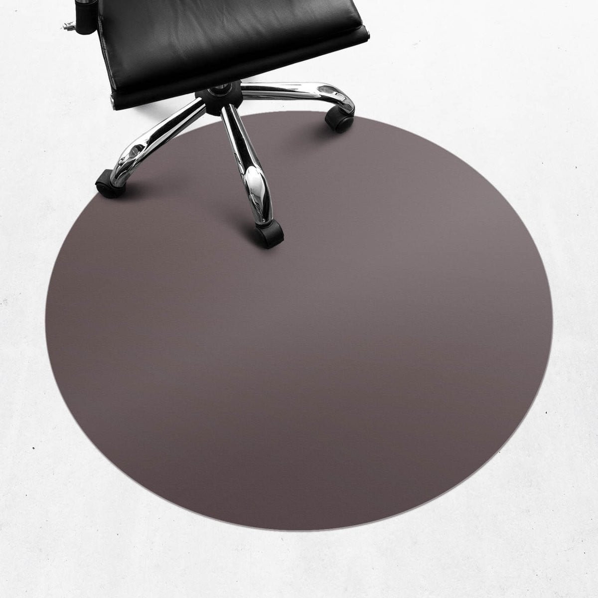 Wallfluent Vloerbeschermer Bureaustoelmat Rond - Asbruin - 100 cm