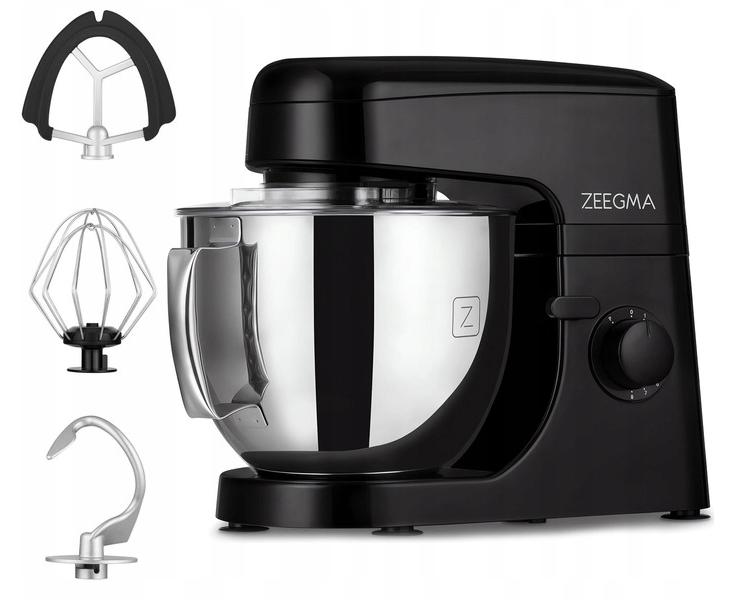 Planetarische Küchenmaschine 1800W Zeegma Planeet Mix Schwarz, 5L, 8 Geschwindigkeiten