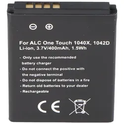 AccuCell Akku passend für den Alcatel CAB0400000C1 Akku One Touch 1040X, One Touch 1042D, OT 1040X, OT 1042D