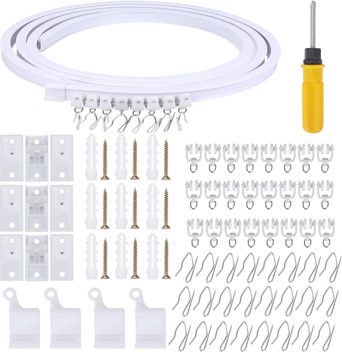 Flexibele Plafond Gordijnrail voor gordijnen en room dividers - 5 meter