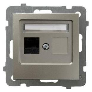 Ospel Computersteckdose AS Single 5e MMC satiniert hell (GPK-1G (GPK-1G/K/m/45)