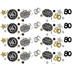 80. Geburtstag gold Konfetti