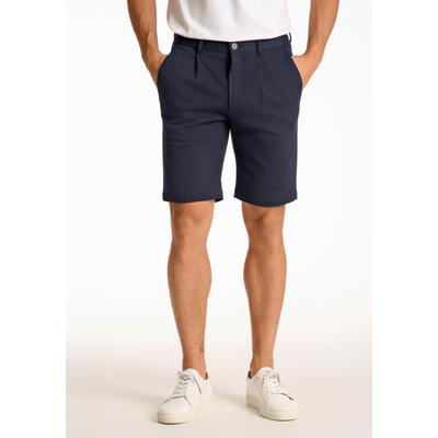 Bermudas LINDBERGH "Bermudas Regular Fit", Herren, Gr. M, blau (navy), Obermaterial: 75% Polyester, 22% Viskose, 3% Elasthan. Futter: 100% Polyester, meliert, regular fit, Hosen Bermudas