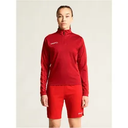 CRAFT Evolve 2.0 Contrast 1/2-Zip Trainings-Top Damen 476R - express/bright red M
