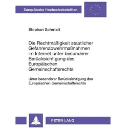 Schmidt:Die RechtmäÃigkeit staatlicher, Fachbücher von Stephan Schmidt