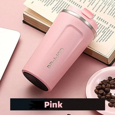 Useful Little Things Stainless Steel Leakproof Travel Coffee Mug pink 16.91 Oz
