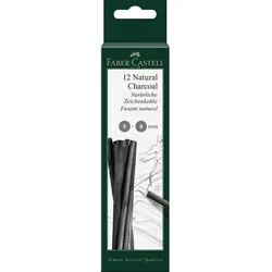 Faber-Castell 129298 Kohlestift 12 Stück(e) Schwarz