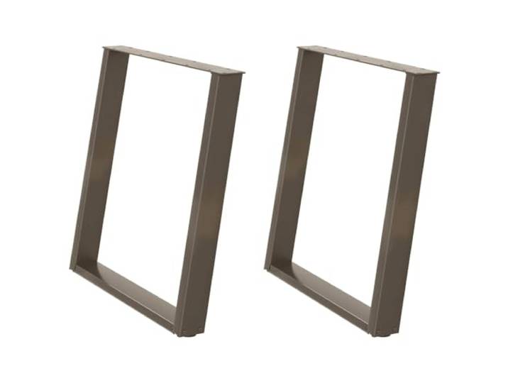 HGPOTUY Esstischbeine U-Form 2 STK. Stahl 80x72-73 cm Pulverbeschichteter Stahl, verstellbare Nivellierfüße, vorgebohrte Löcher, U-Form, 80 Grad