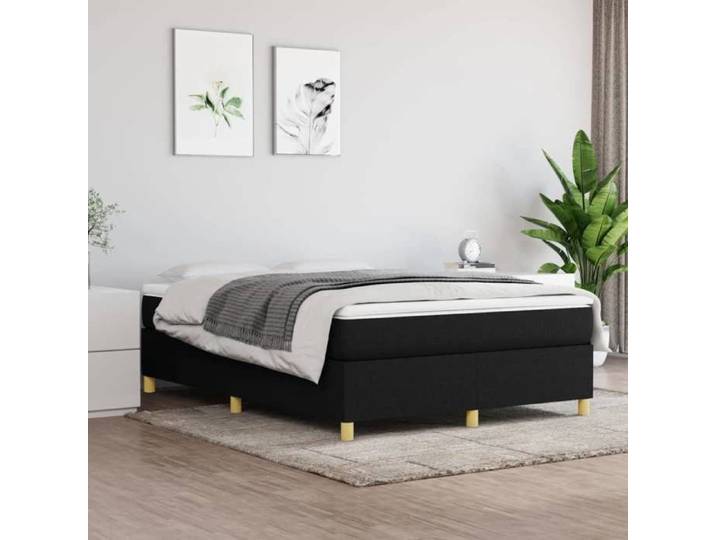 Bonne qualité - Cadre de lit sans matelas noir 140x200 cm - haut de gamme - tissu6493