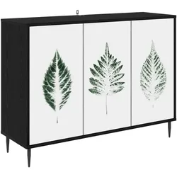 vidaXL, Kommode + Sideboard, Rakonilla (Grünes Blättermuster) (33 x 33 x 76 cm)