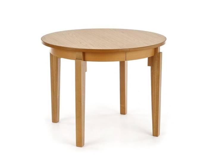 Table ronde extensible placage bois 100-200cm