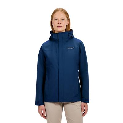 Funktionsjacke BERGHAUS "HILLWALKER 2.0 IA JKT AF", Damen, Gr. M, blau (hale navy), Obermaterial: 100% Polyamid, Jacken Funktionsjacke, mit voll verstellbarer, einrollbarer Kapuze, wasserdicht, atmungsaktiv