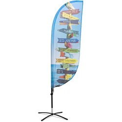 Beachflag Fiber Paddel Small Print