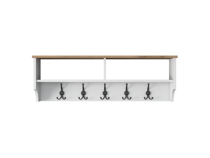 Porte-manteau en bois Pino - 120 x 22 x 37 cm - Blanc