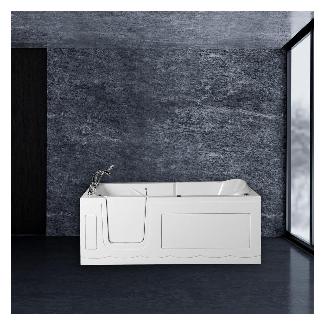 PureHaven Seniorenbadewanne 170x75 cm Sitz- und Whirlpool mit Massagedüsen integrierte Tür für leich (75 cm, 170 cm) (B0C6QYV5VS)