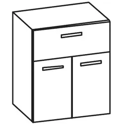 Artiqua 400 Midischrank, Stahlgrau, 400-MTL-1-60-7142-88 400-MTL-1-60-7142-88