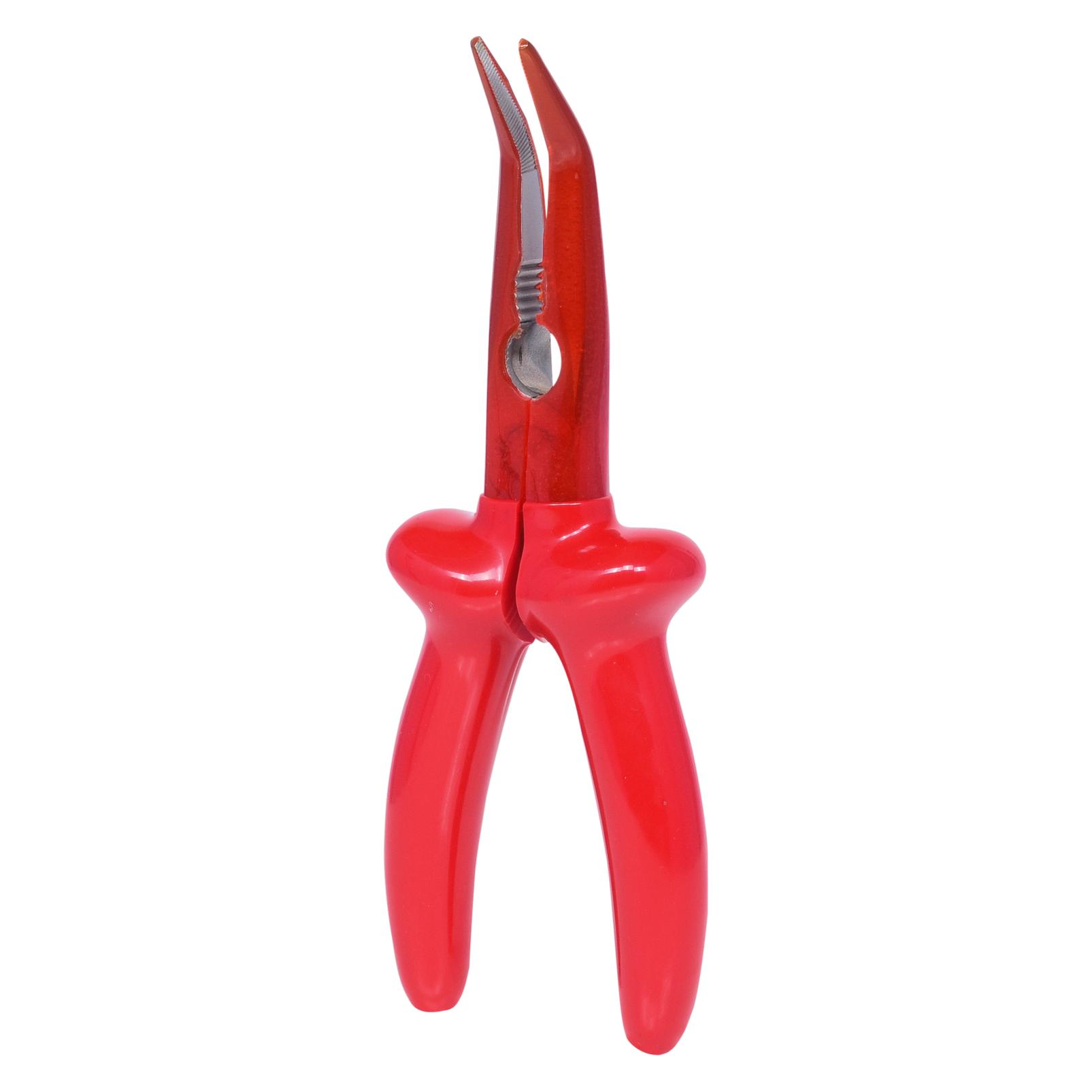 KS Tools CLASSIC 1000V Flachrundzange, beschichteter Arbeitskopf, gebogen, 200mm (200 mm) (117.1719)