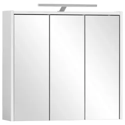 Spiegelschrank Dex Weiß mit LED 3-türig