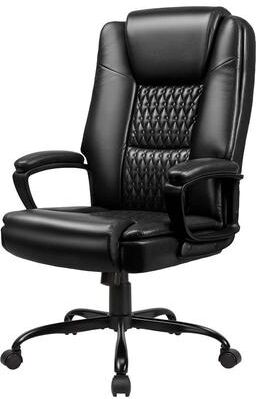 Bossin Big and Tall Office Chair High Back Executive Chair Ergonomic Adjustable Executive Leather Chair,400lbs