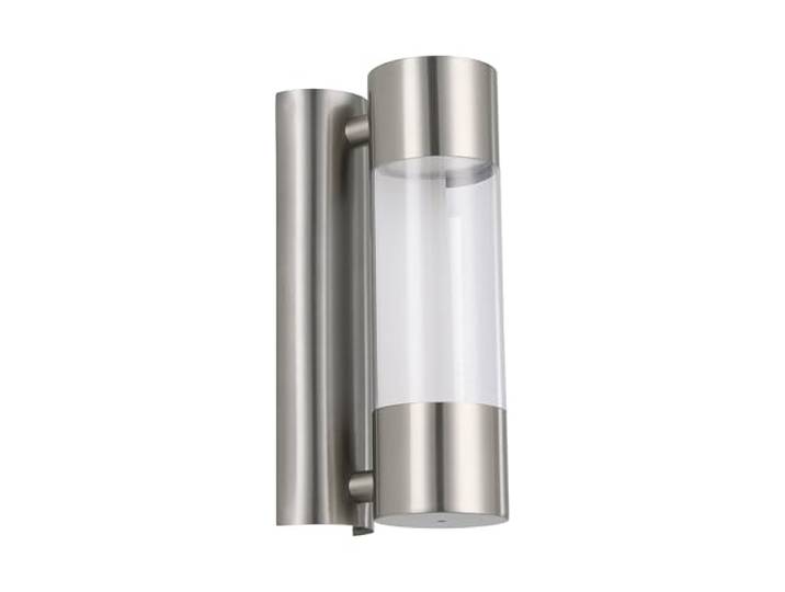 EGLO LED Applique murale extérieure Robledo\, lampe murale 2 flammes\, en acier inoxydable et plastique\, couleur argentée\, indice de protection IP44