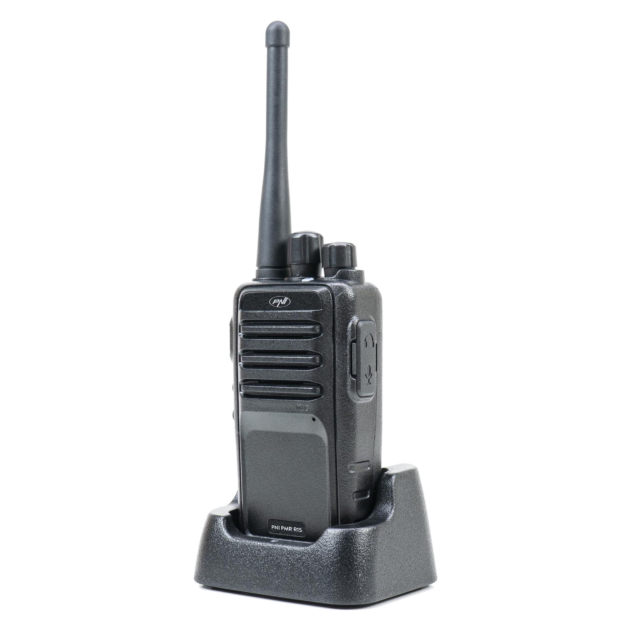 PNI Professionelles tragbares Radio PMR R15 0,5 W, 16 programmierbare Kanäle, 16 PMR- und 50 CTCSS- (15 km) (37420589)