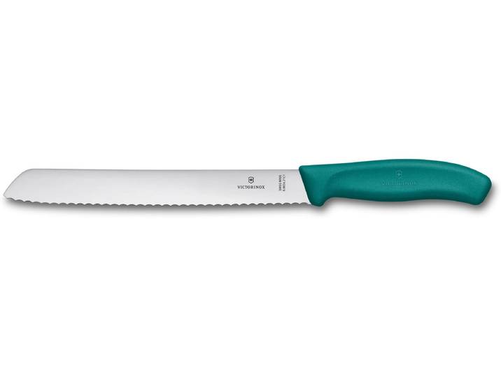 Brotmesser VICTORINOX Swiss Classic, 21 cm, Blister , grün, Klingenlänge 21cm, Stahl, Kochmesser, Brotmesser