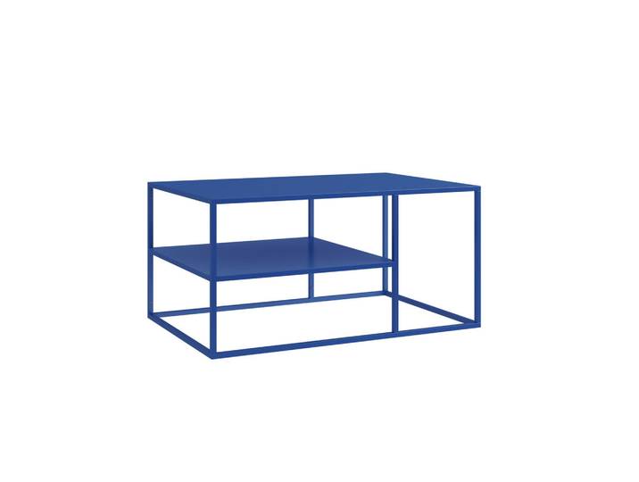 [en.casa] Couchtisch Solund 45/90/60 cm, Dunkelblau, Metall, Rechteckig, 90x45x60 cm, Wohnzimmer, Wohnzimmertische, Couchtische