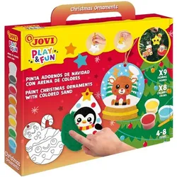 JOVI Bastelset »Play & Fun Sand Painting Kit Christmas« beige